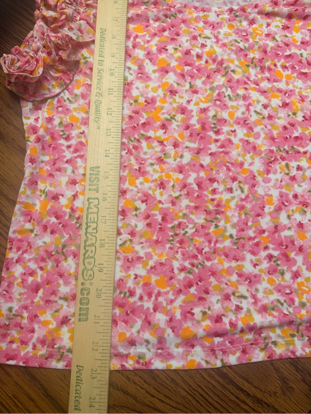 CeCe Pink Floral Ruffle Blouse - Picture 11 of 11